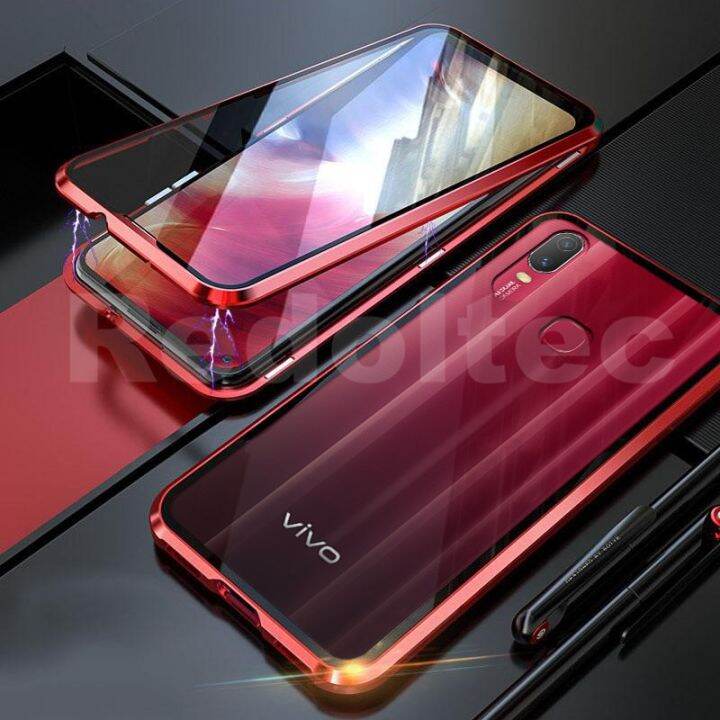 【ขายดี】 เคส VIVO Y11กระจกด้านหน้าด้านหลังสองด้านดูดซับแม่เหล็กป้องกัน