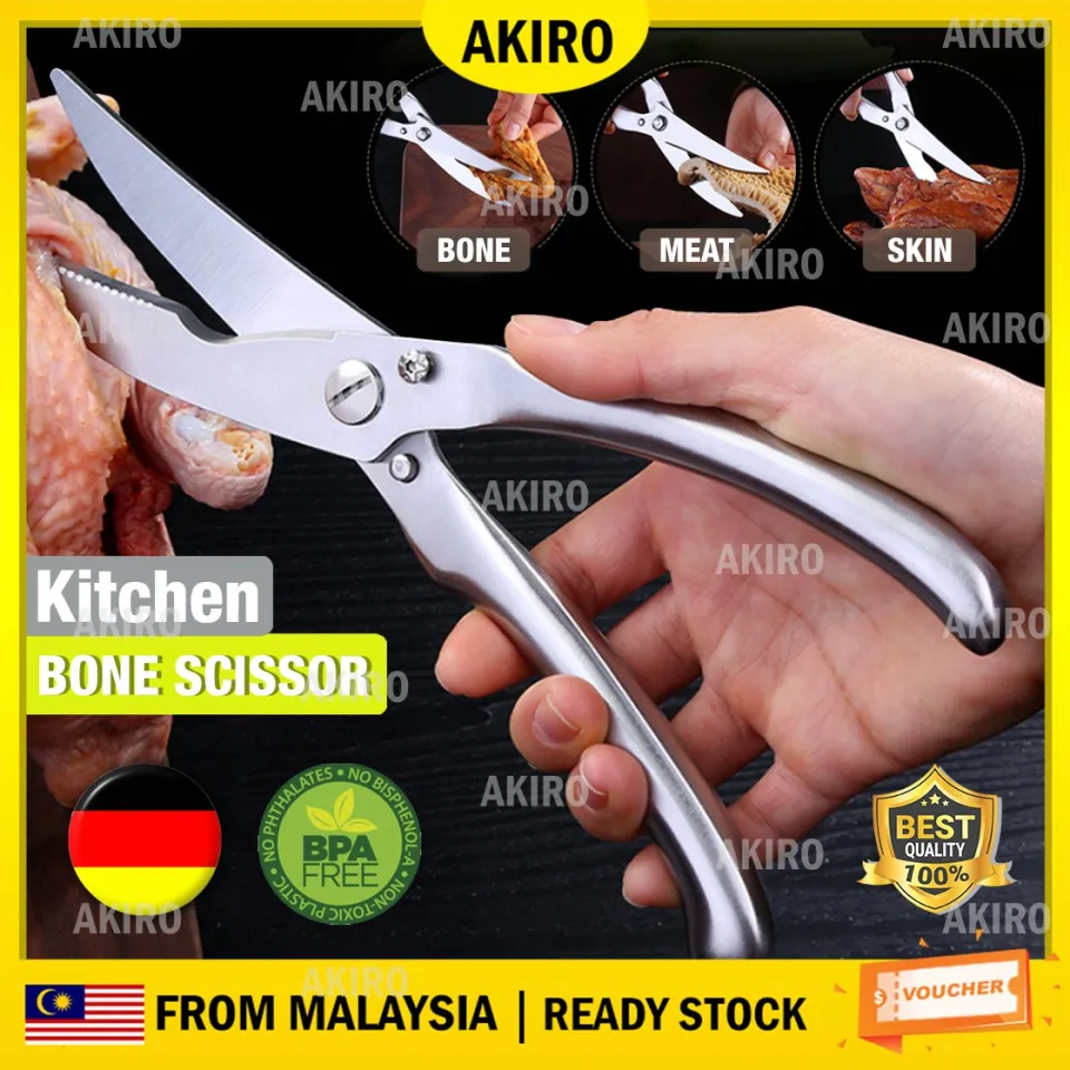 Heavy Duty Stainless Steel Poultry Shears For Bone, Chicken, Meat, Fish,  Seafood, Vegetables. Premium Spring Loaded Food Scissors. All metal Kitchen