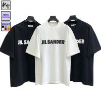 Jil SANDER เสื้อยืดแขนสั้นลําลอง ผ้าฝ้ายแท้ 100% พิมพ์ลาย ทรงหลวม สไตล์เกาหลี แฟชั่นฤดูร้อน สําหรับผู้ชาย และผู้หญิง UNISEX Version-KT1039