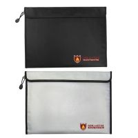 Fireproof Money Document Bag Cash File Bags with Zipper Waterproof Storage Pouch Case Organizer Holder Folder Office Supplies