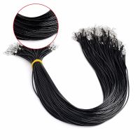 10pcs Black PU Leather Cord Wax Rope Chain Necklace 45cm 5cm Chain DIY Jewelry Pendant Accessories Wholesale