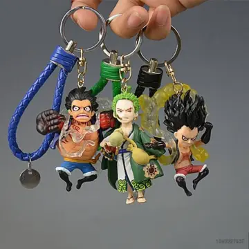 Cartoon One Piece Keychains Monkey D. Luffy Tony Chopper Roronoa Zoro  Character Key Chains Bulk Keyring Doll Pendent - AliExpress