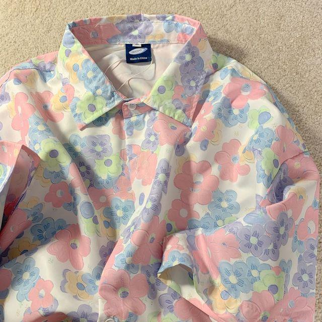 เสื้อฮาวาย-xej-2023เสื้อสตรีแฟชั่นลายดอกไม้เสื้อชีฟองเสื้อลำลองสำหรับวัยรุ่นฤดูร้อนเสื้อแขนสั้นของผู้หญิงเสื้อทูนิค
