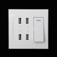 ☫▧ 220V 10A Wall Switch Socket 4 Port USB Charger Power Outlet Adapter Panel 4 USB Port Wall Socket Household Wall Socket Panel