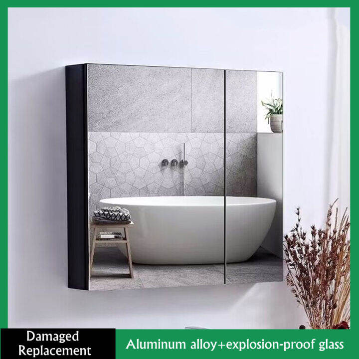 Space Aluminum Bathroom Mirror Mirror Box Waterproof and Moistureproof Bathroom