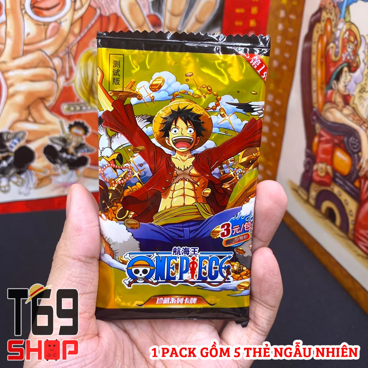 Pack nhân phẩm, gói thẻ nhân phẩm anime One Piece mẫu mới [T69 Shop] |  