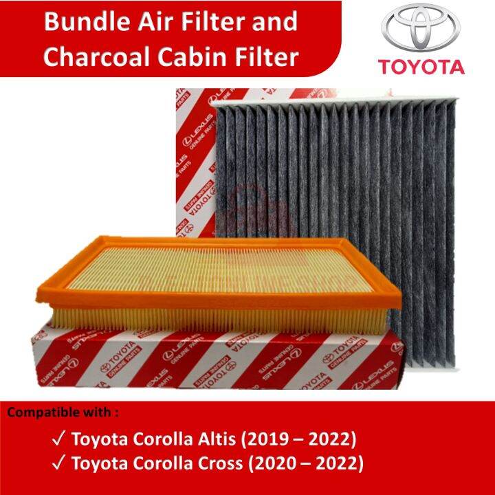 Bundle Air Filter and Charcoal Cabin Filter for Toyota Corolla Altis (2019 2022),Toyota