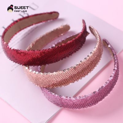 [COD] New cross-border childrens hair accessories Europe and the States hot selling 6-color girls sequin headband high toughness card princess
