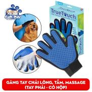 Găng tay chải lông cho chó mèo True touch - Găng tay tắm