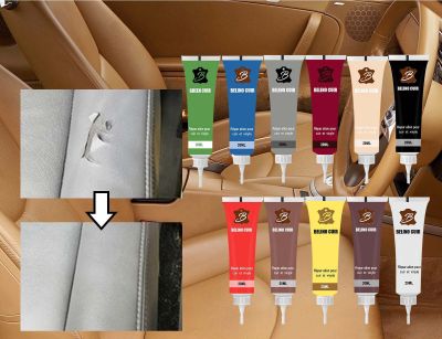 【LZ】▼♤✹  Car Leather Filler Repair Cream Auto Scratch Restoration Crack Repair Gel Liquid for Car Seat Home Leather Vinyl Polishing Paste