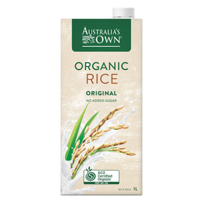 Australias Own Organic Rice Milk 1lt ออสเตรเลียนส์ โอน น้ำนมข้าวออแกนิค ขนาด 1 ลิตร (0151)