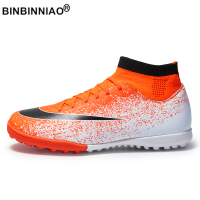 BINBINNIAO Men Women Professional Football Boots Kids Boys TF AG Soccer Shoes Cleats Sport Sneakers size 28-44