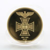 【CC】℡✷  1871 Medal Gold Plated Coin Commemorative Europe German Crafts Collection Decoration