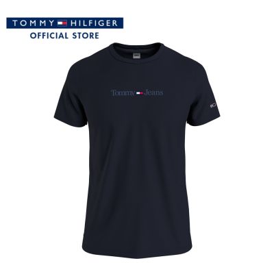 Tommy Hilfiger เสื้อยืดแขนสั้นผู้ชาย รุ่น DM0DM17212 DW5 - สีกรมท่า