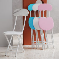 Spot parcel post Folding Chair Home Balcony Leisure Backrest Chair Dormitory College Student Stool Modern Minimalist Stackable Arm Chair