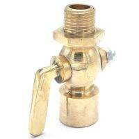 1/4 BSP Male to M14x1.5mm Female Brass Drain Petcock Shut Off Valve Fuel Gas Oil Air