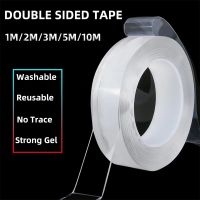 [HOY] 1M/2M/3/5M Transparent Double Sided Tape Nano Waterproof Wall Stickers Reusable Heat Resistant Bathroom Home Decoration Tapes