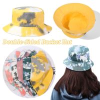 LQR8111หมวกชาวประมงหมวกบังแดด Topi Bucket สองด้านใส่ได้ทั้งผู้หญิงผู้ชายผ้าฝ้ายกันแดดกลางแจ้งแบบลำลองพับได้