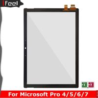 แผงสัมผัสหน้าจอสำหรับ Microsoft Surface Pro 4 1724 Pro 5 1796 Pro 6 1807 Pro 7 1866หน้าจอสัมผัส Digitizer เซ็นเซอร์กระจกหน้าซ่อม