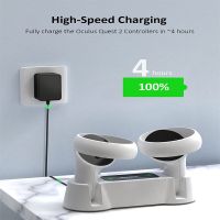 Charging Dock for Oculus Quest 2 Controllers VR Accessories Charger Station Fast Charging Station Set Type-C Charging Cable