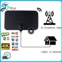 กล่องโทรทัศน์ส่งสัญญาณภาพที่มีความละเอียดสูง1080P13ft ทีวี4K Dvb-T2เสาอากาศทีวีดิจิตอล50ไมล์สายต่อวิทยุในรถแอคทีฟอากาศภายในอาคารเครื่องขยายสัญญาณ HD ดีไซน์แบน