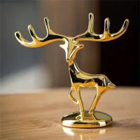 Creative Light Luxury Zinc Alloy Fawn Decoration Tissue Box Candy Box Accessories Home Lighting Accessories