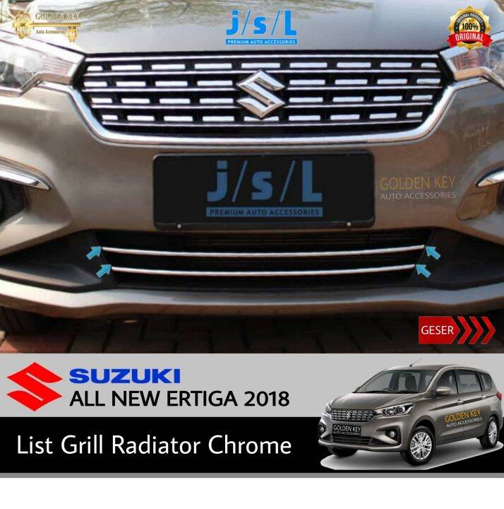 Jsl List Grill Radiator All New Ertiga Front Grille Radiator Trim Chrome Lazada Indonesia