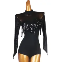 2023Summers Standard Tassels Dresses for Women New Latin Dance Wear (Spandex) จัดส่งฟรี Advanced Customization Samba Costume