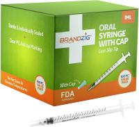 ไซริงค์ป้อนอาหาร 1ml Syringe With Cap Oral Dispenser, Luer Slip Tip, FDA Approved 1 กล่อง