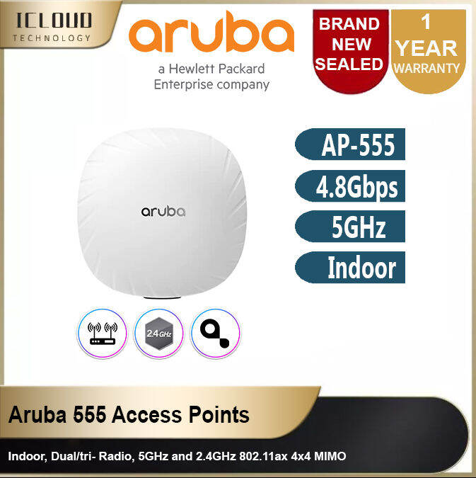 Aruba 555 Access Points Indoor, dual/tri-radio, 5GHz and 2.4GHz 802 ...