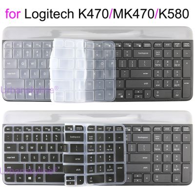 K580 Keyboard Cover for Logitech K580 K470 MK470 for Logi Set Transparent Silicone Protector Skin Case Film Thin Accessories