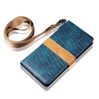 Crocodile Pattern Pu Leather Flip Wallet Phone Cover casing For Samsung Galaxy note FE / Samsung Galaxy Note Fan Edition   note 7 Case with Lanyard