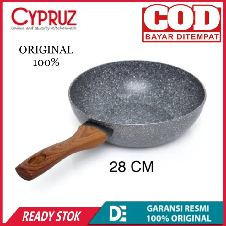 Penggorengan Cypruz Fp Fry Wok Mm Induksi Marble Granit Cm