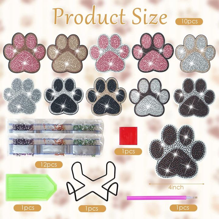 home-d-cor-with-diamond-painting-affordable-coaster-sets-animal-shaped-mats-amp-pads-diy-diamond-painting-kits-pet-themed-coasters