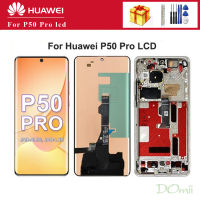 6.6 "จอแสดงผล Lcd ดั้งเดิมสำหรับ Huawei P50 Pro JAD-AL50 JAD-LX9การชิ้นส่วนประกอบหน้าจอสัมผัสหน้าจอ LCD Digitizer