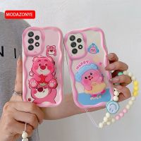 เคสตลกเคสสำหรับ Samsung Galaxy A32 4G เคสโทรศัพท์ซิลิโคนนิ่มน่ารัก SamsungA32 4G เคสสำหรับสุภาพสตรีเด็กผู้หญิงพร้อมสายรัดข้อมือขาตั้ง