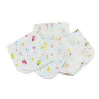 Teniron HOT Cotton Drool Bibs Absorbent Double-layer Drool Bibs One Sided Printed Gauze Towel for Infant 30x30cm(Random Color)