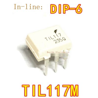 10ชิ้นสีขาว Optocoupler TIL117M DIP-6ตรงเสียบ Optocoupler นำเข้า TIL117แบรนด์ใหม่