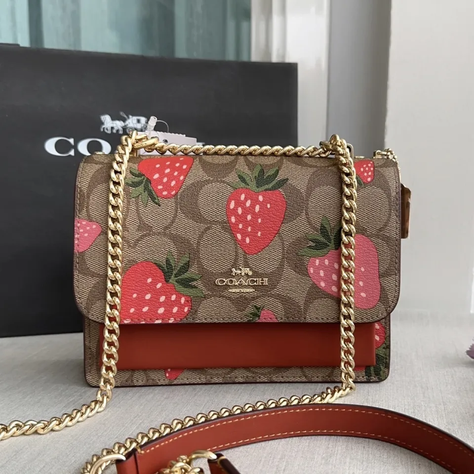 Coach Mini Klare Strawberry Print Crossbody Bag