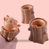 Toy for Decompression Stress Relief Squeeze Telescopic Squirrel Arise Design Silicone Prank