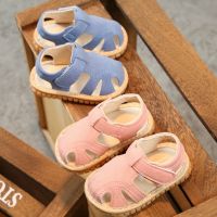 0-2 Years Vintage Leather Baby Shoes Sandals Beige Brown Kids Infant Toddler Sandals Shoes Pink Blue