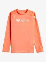 ROXY เสื้อว่ายน้ำเด็กเล็กกันแดด เก็บอุณภูมิ Girls 2-7 ROXY Heater Long Sleeve Rash Vest 224 ERLWR03252-MJH0