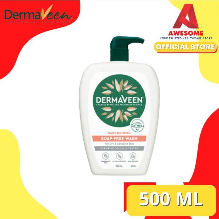 Dermaveen SoapFree Wash 500ml (For Dry & Sensitive Skin) Lazada