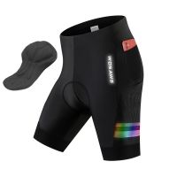 MUTUER Men Cycling Bicycle Bike MTB Road Tights Shorts 5D Padded Short Pants Clothing Breathable Reflective Shockproof