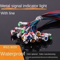 10MM Metal Signal Indicator 12 24 220V Waterproof Belt Line Red Green and Blue Small LED Diode