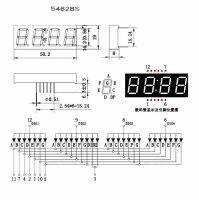 สีเขียว0.56 "นาฬิกา0.56in จอแสดงผล LED 0.56นิ้ว7เจ็ดส่วน4บิตหลอดดิจิตอลขั้วบวกทั่วไปเวลา12 Pins หลักหลอด