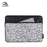 CanvasArtisan Black White Spot Print ​Laptop Bag Waterproof Leather Cover for iPad Sleeve Case for Macbook Air Pro M1 2 Thinkpad Dell 11 12 13 14 15 inch