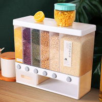 6 in 1 Food Storage Container Dry Pet Food Noodle Snack Cans Grain Sealed Rice Bucket Kitchen Organization Box Prevent Insects