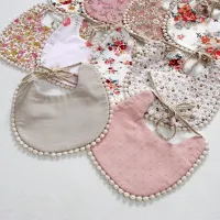 900C Baby Bib Infant Burp Cloths Toddler Cotton Bib Kid Floral Towel Dinner Feeding Double deck Cute Girl Bibs