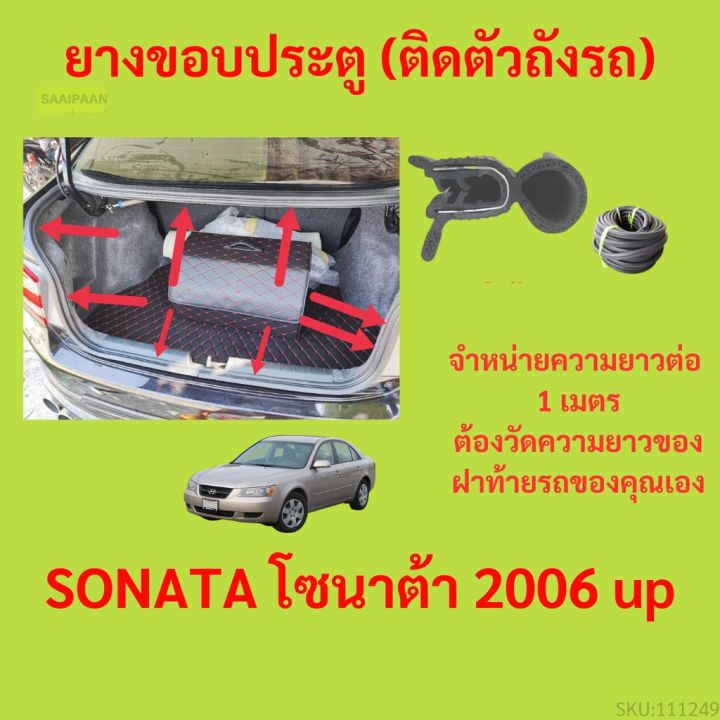 ราคาต่อเมตร ยางฝาท้าย  SONATA โซนาต้า 2006 up ยางประตูหลัง แบบมีปีก